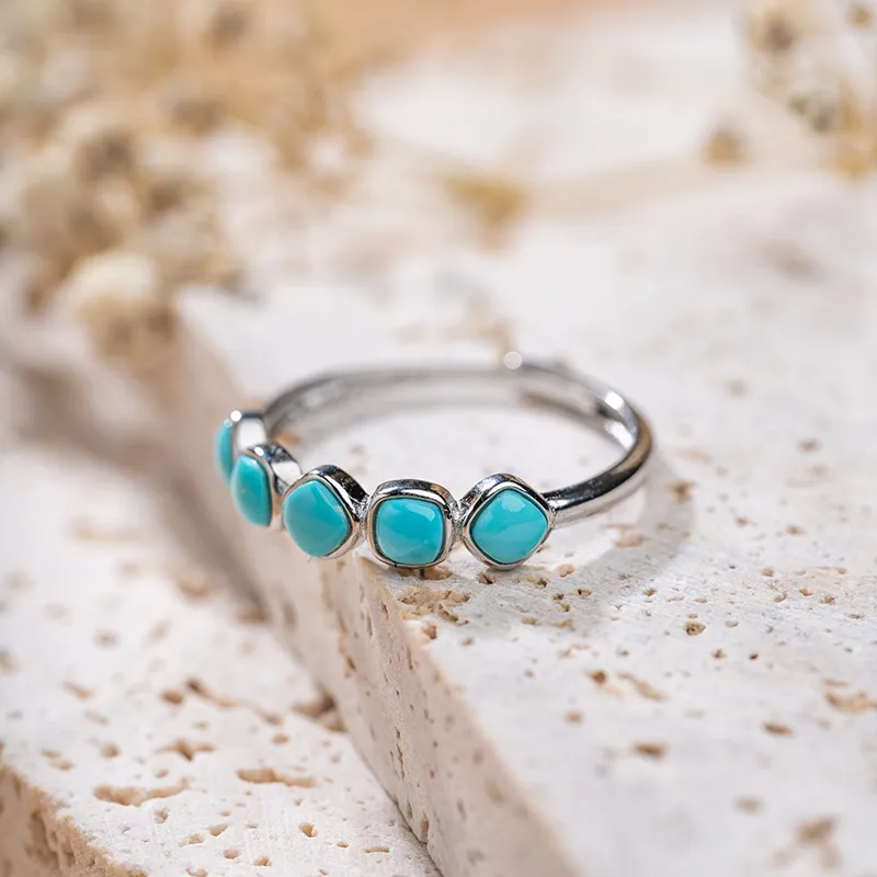 Xianyuan Turquoise Rings Unisex-1