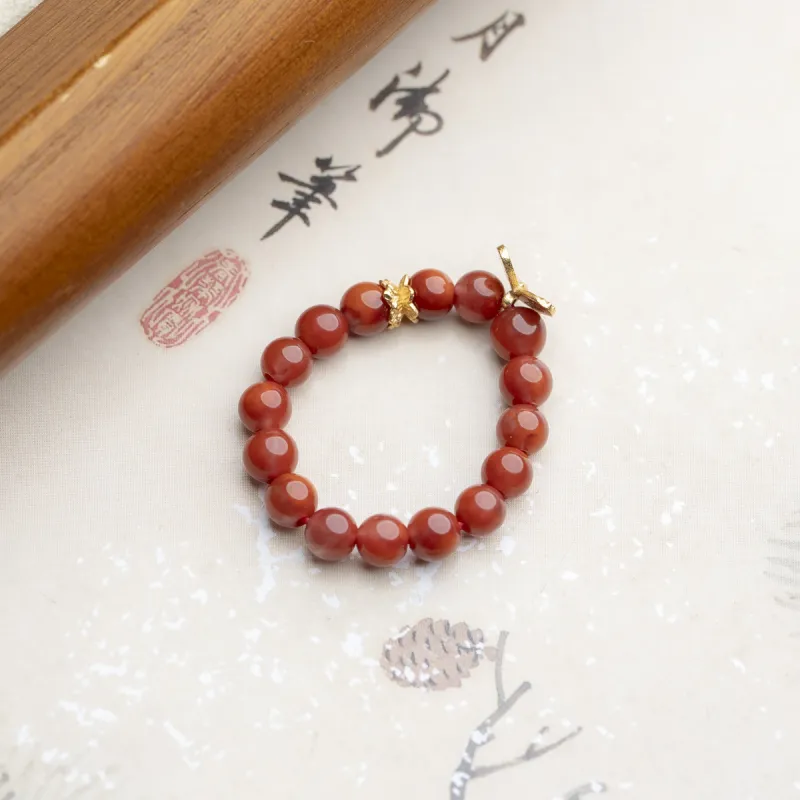 Xianyuan Southern Red Agate Rings Unisex-2