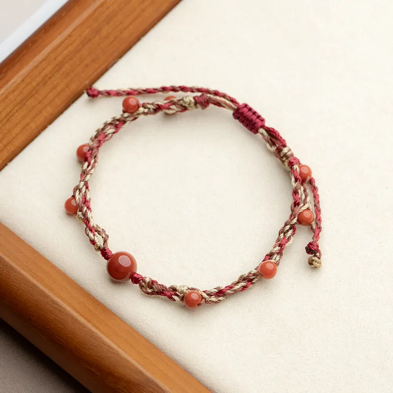 Xianyuan Southern Red Agate Jade Bracelets Unisex-5