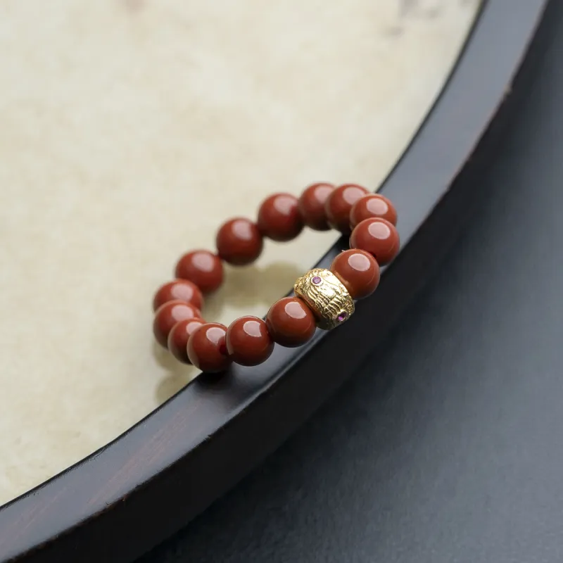 Xianyuan Southern Red Agate Rings Unisex-1