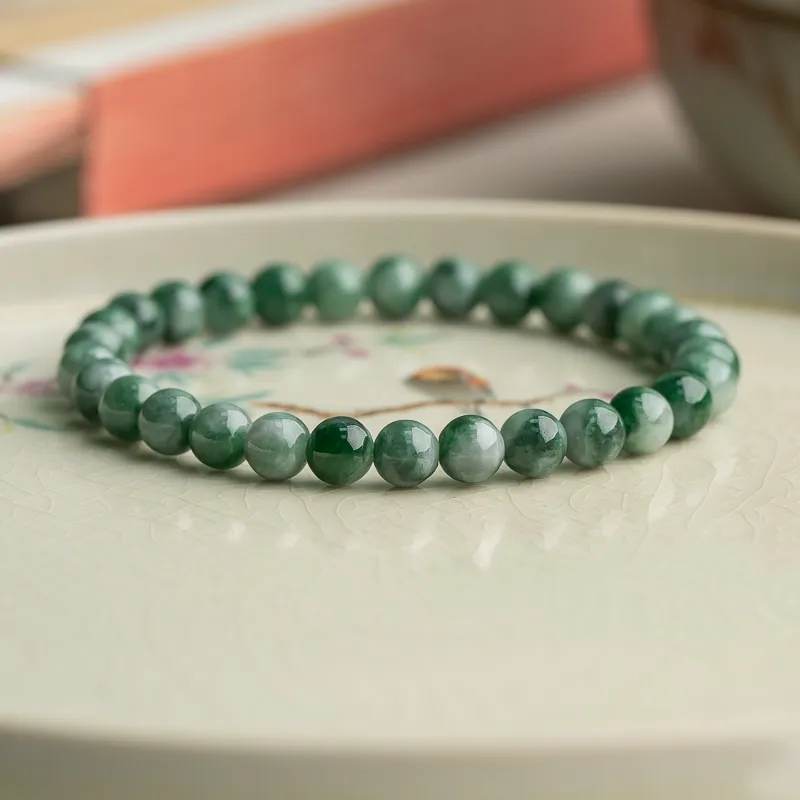 Xianyuan Bean Type Jadeite Bracelets Unisex-2