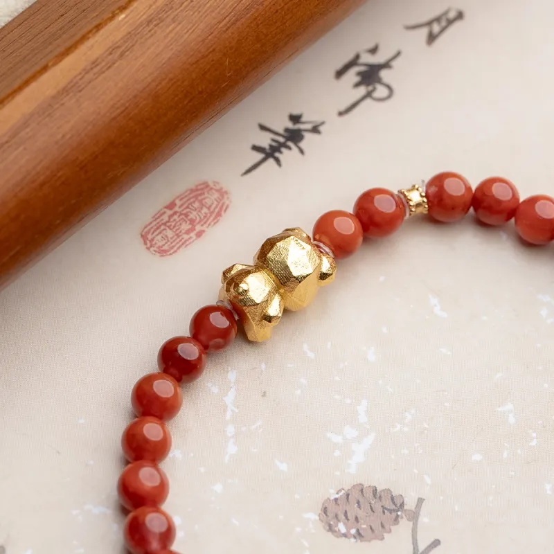 Xianyuan Southern Red Agate Bracelets Unisex-4
