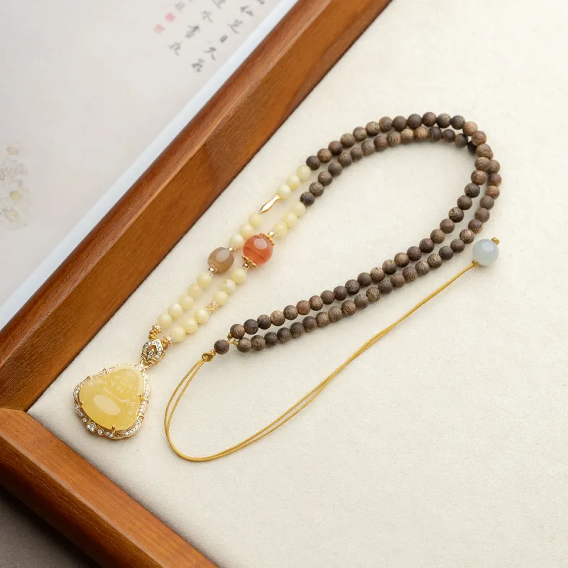 Xianyuan Fragrance Agarwood Necklaces Unisex-1