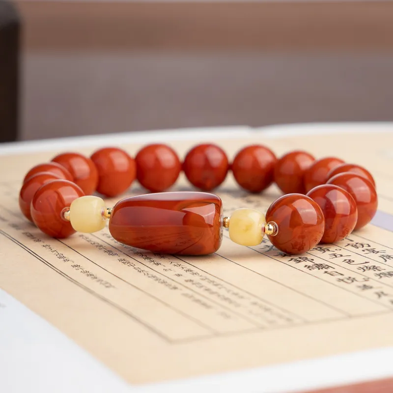 Xianyuan South Red Agate Bracelets Unisex-3
