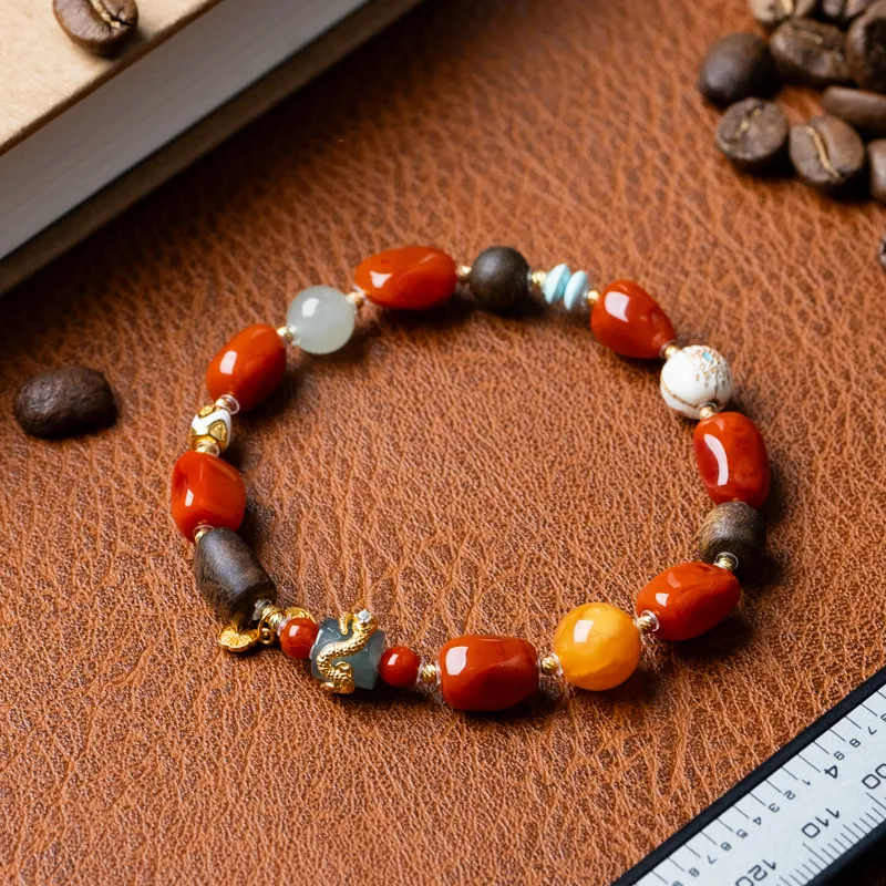 Xianyuan Southern Red Agate Bracelets Unisex-1