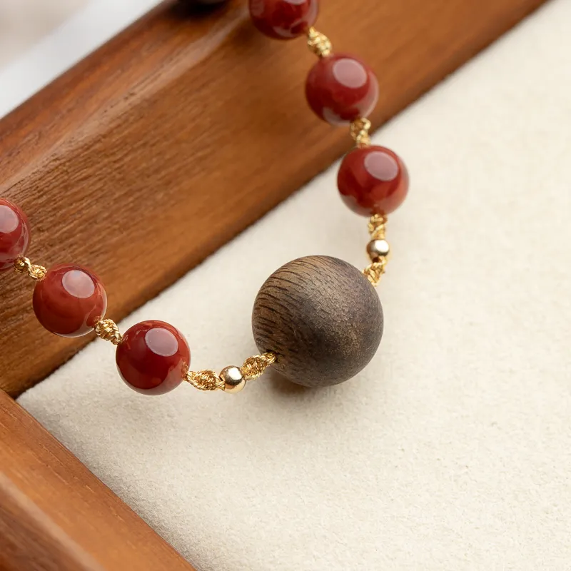 Xianyuan Southern Red Agate Bracelets Unisex-6