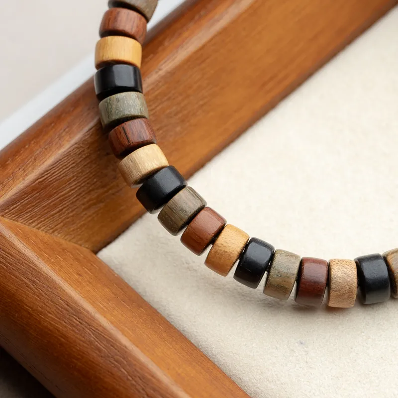 Xianyuan Green Sandalwood Wooden Bracelets Unisex-6