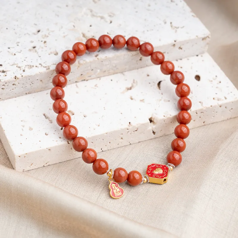 Xianyuan Southern Red Agate Bracelets Unisex-5