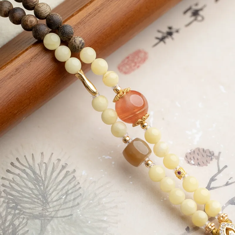 Xianyuan Fragrance Agarwood Necklaces Unisex-5