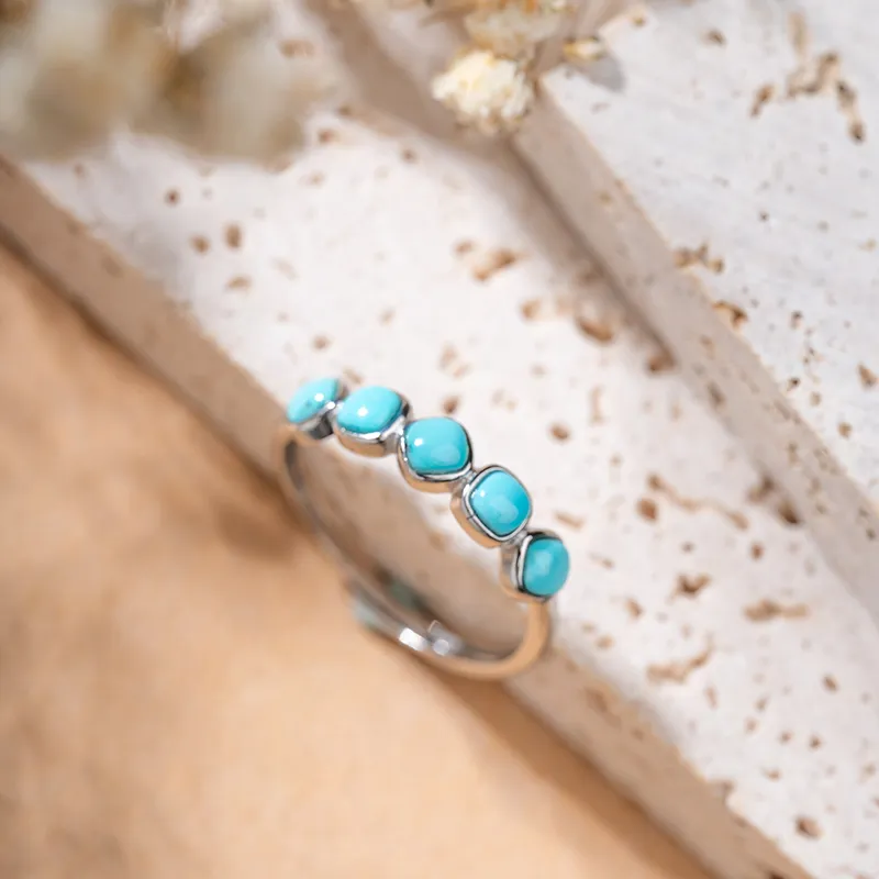 Xianyuan Turquoise Rings Unisex-2