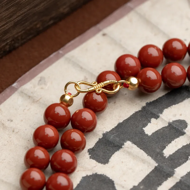 Xianyuan Southern Red Agate Fine Jade Necklaces Unisex-3