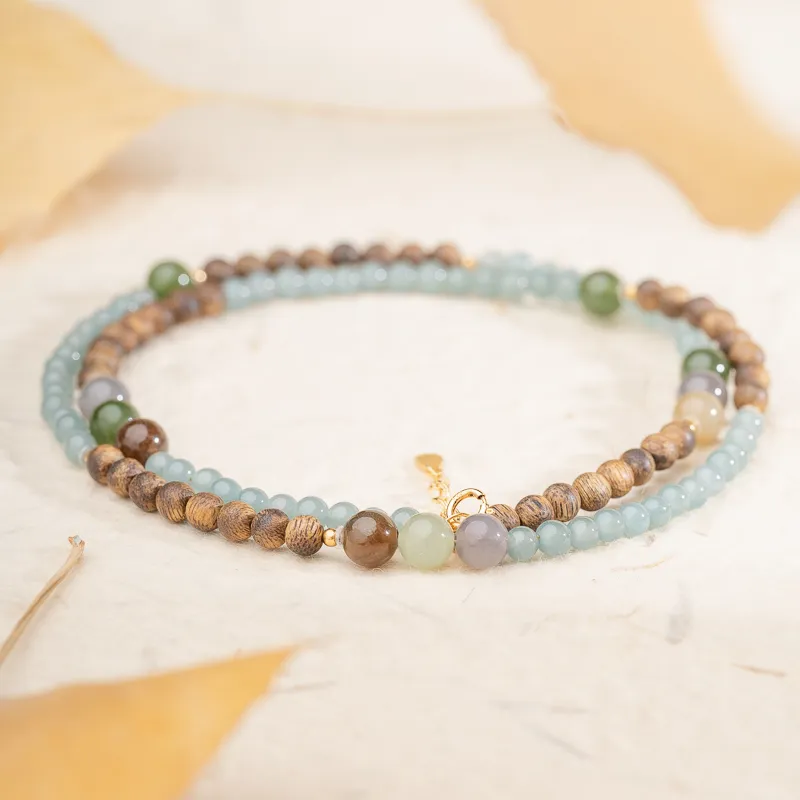 Xianyuan Agarwood Bead Chain Unisex-3