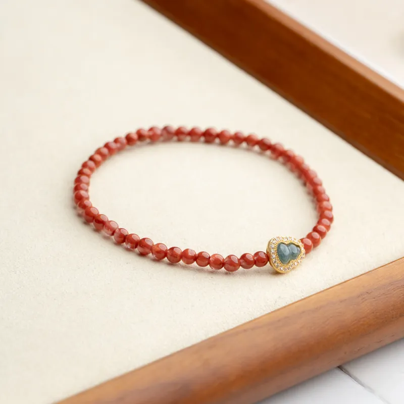 Xianyuan Southern Red Agate Bracelets Unisex-1