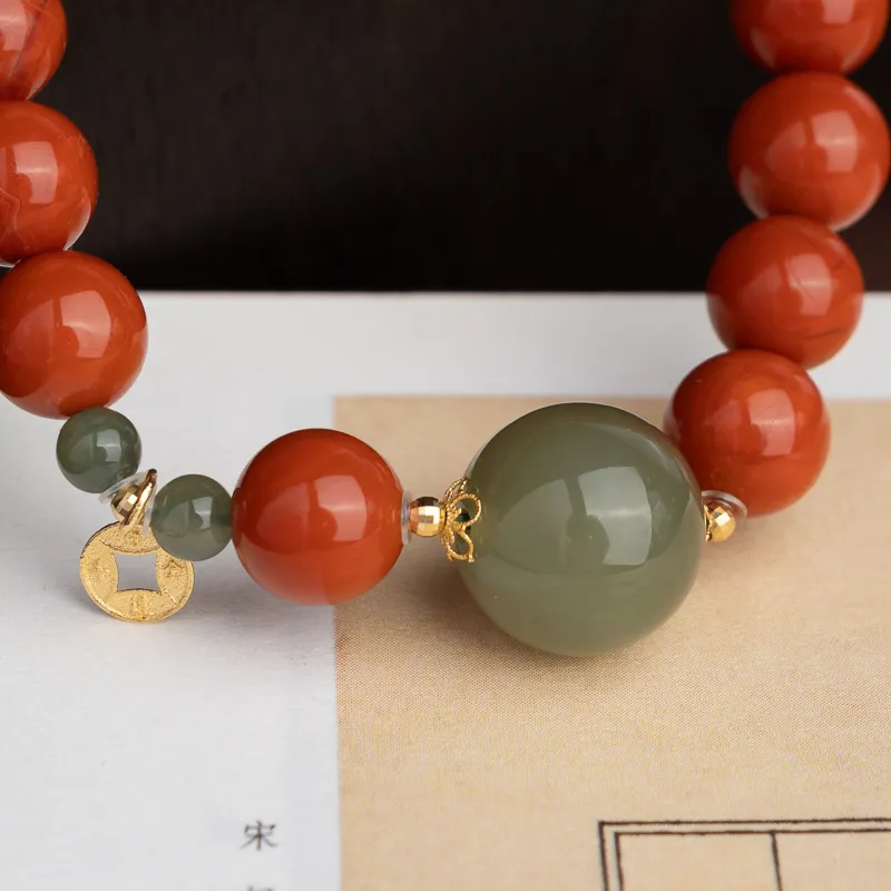 Xianyuan South Red Agate Bracelets Unisex-5