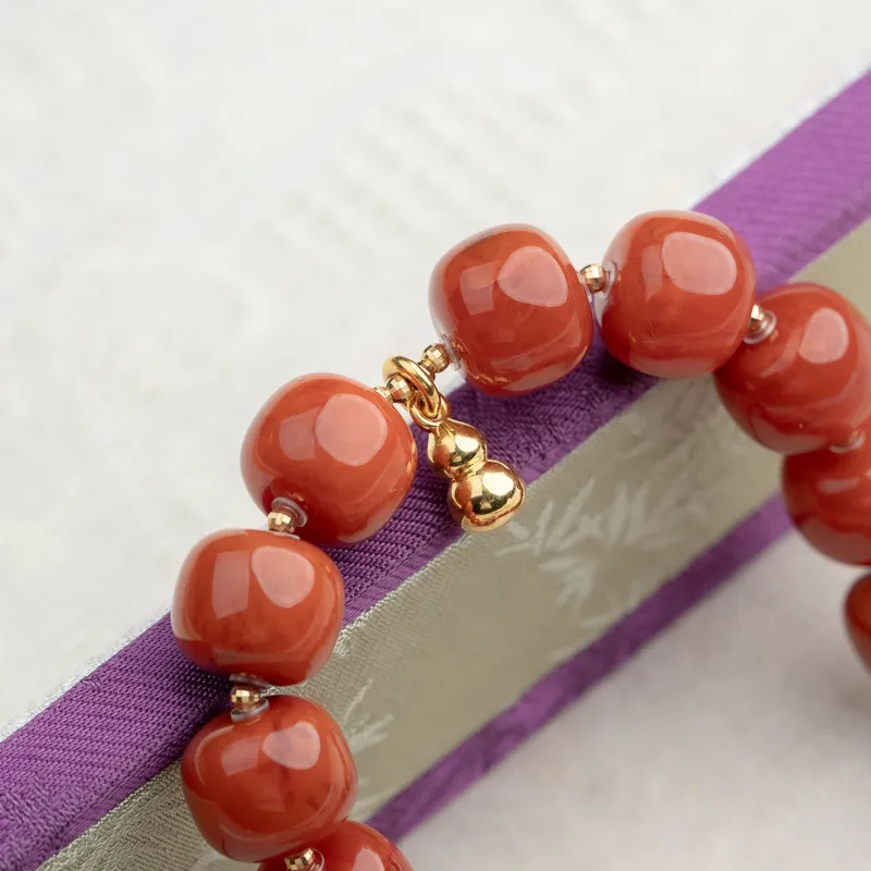Xianyuan Southern Red Agate Fine Jade Bracelets Unisex-5