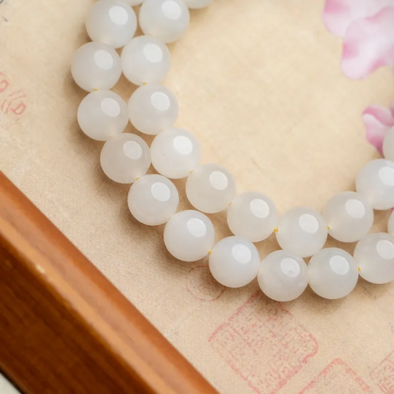 Xianyuan Hetian Jade Bracelets White Jade/Pale Greenish White Jade Unisex-3