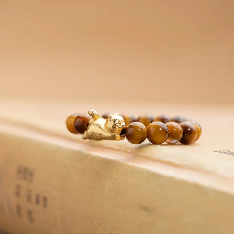 Xianyuan Tiger's Eye Stone Jade Rings Unisex-3
