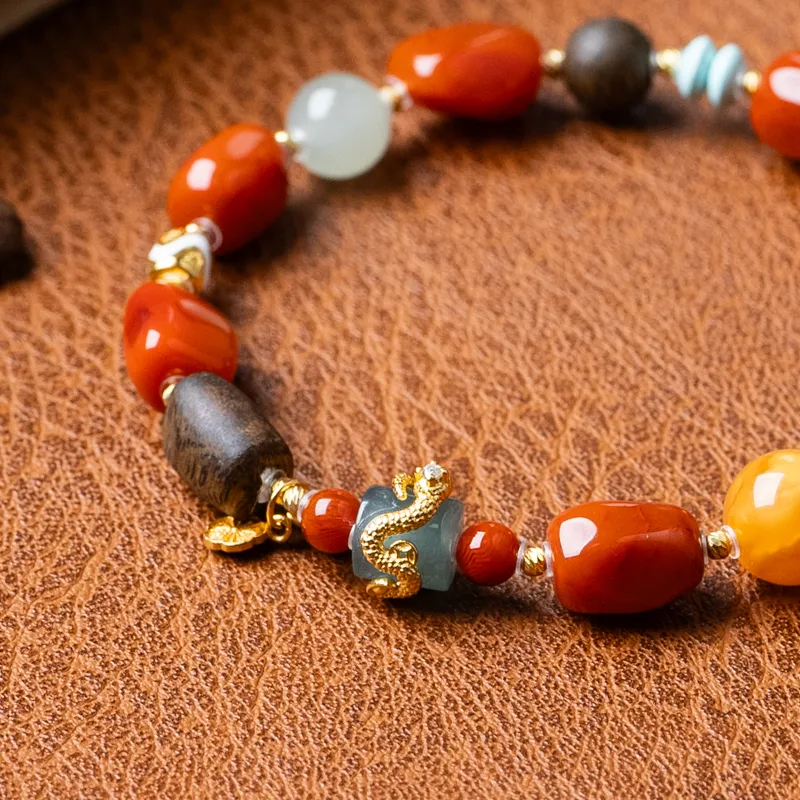 Xianyuan Southern Red Agate Bracelets Unisex-4