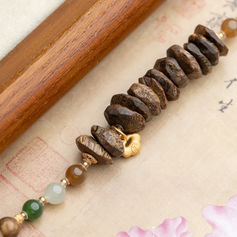 Xianyuan Agarwood Precious Wood Bead Strings Unisex-5