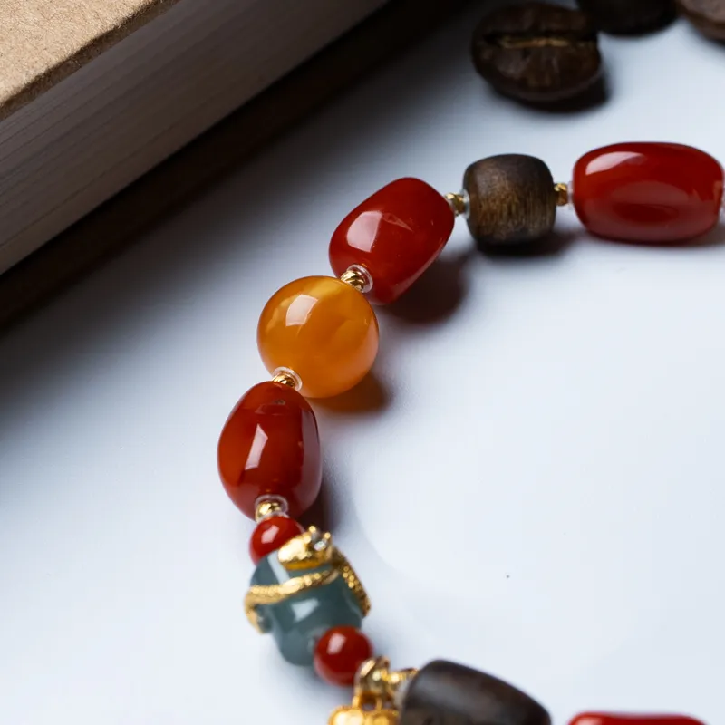 Xianyuan Southern Red Agate Bracelets Unisex-6