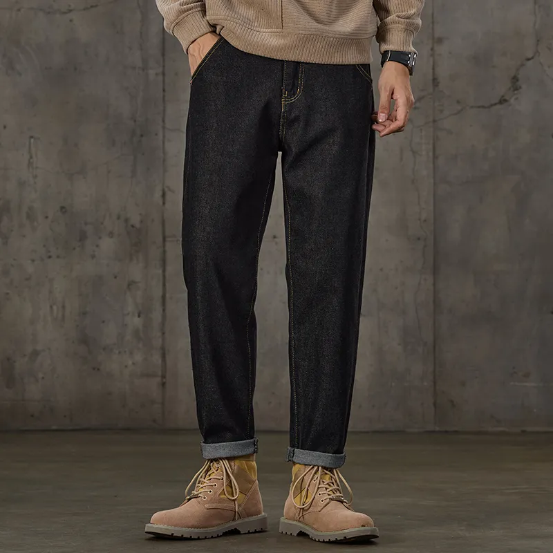 HANDAIWEI Jeans Men Black-3