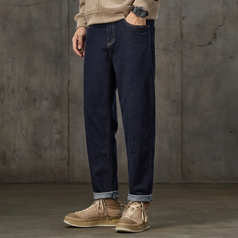 HANDAIWEI Jeans Men's Dark Blue-2