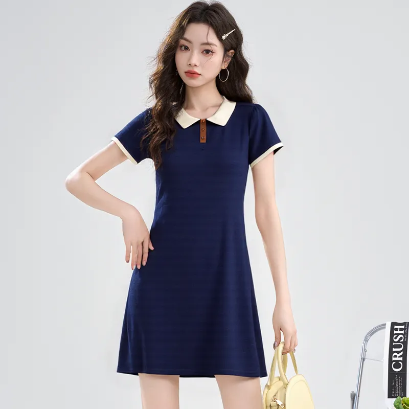 HANDAIWEI Short Sleeved Dress Women's-6