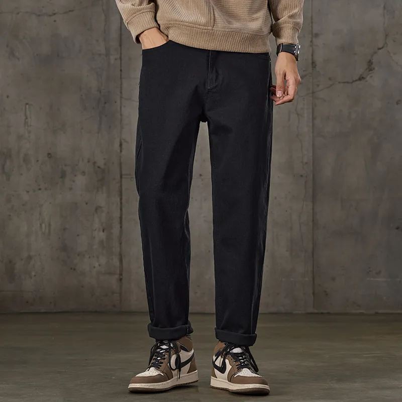 HANDAIWEI Jeans Men Black-2