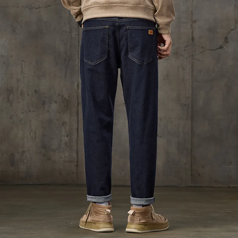 HANDAIWEI Jeans Men's Dark Blue-3