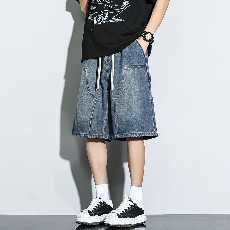 THREEAGAINTHR33 Denim Shorts Unisex-1