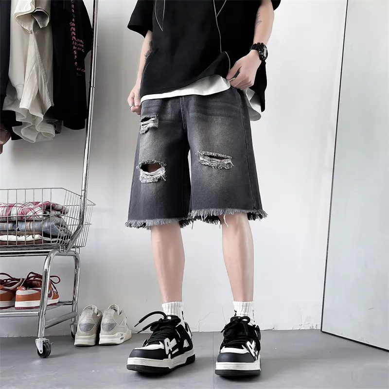 THREEAGAINTHR33 Denim Shorts Unisex-6