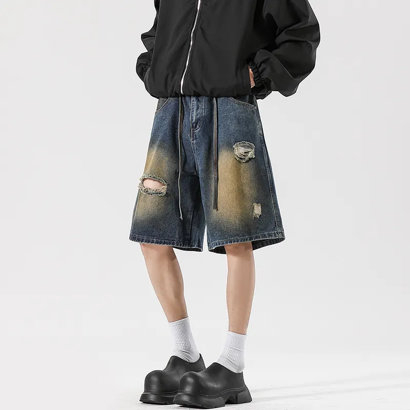 THREEAGAINTHR33 Denim Shorts Unisex-2