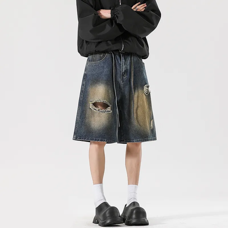 THREEAGAINTHR33 Denim Shorts Unisex-3