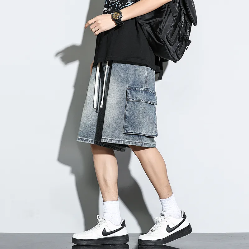 THREEAGAINTHR33 Denim Shorts Unisex-16
