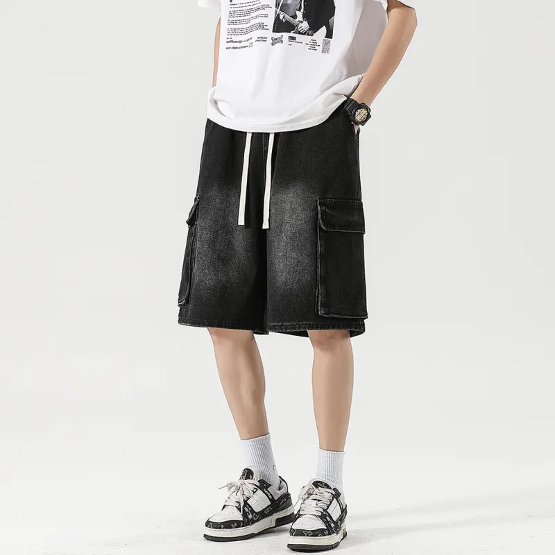 THREEAGAINTHR33 Denim Shorts Unisex-19