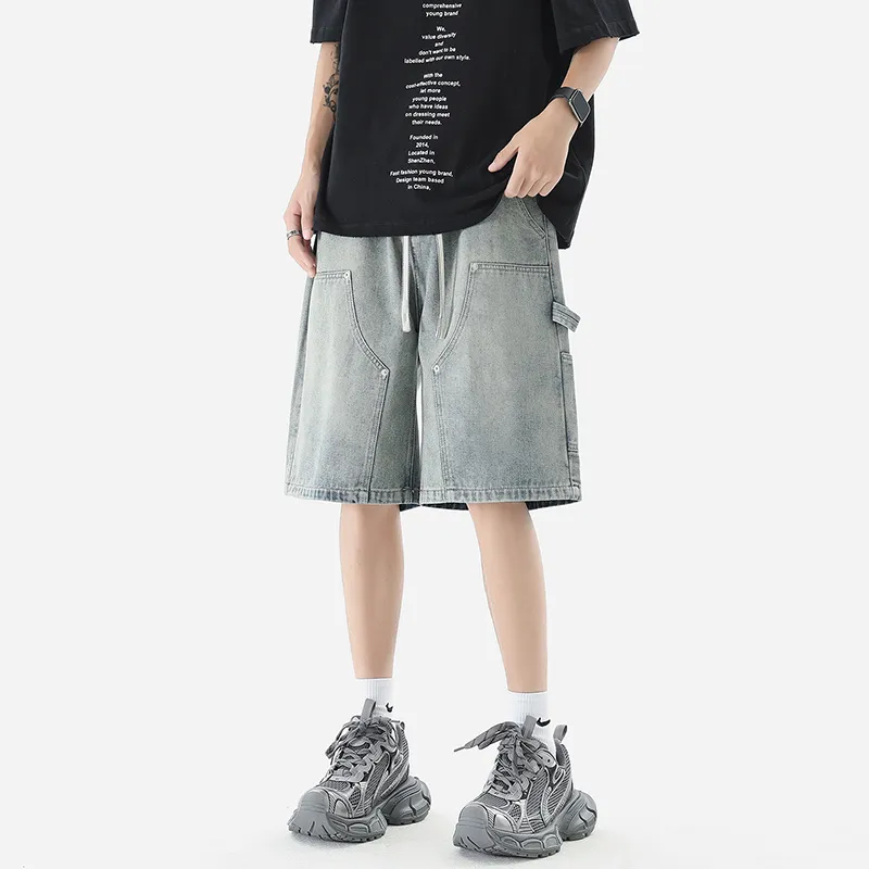 THREEAGAINTHR33 Denim Shorts Unisex-11