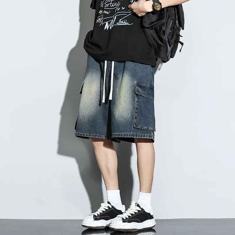 THREEAGAINTHR33 Denim Shorts Unisex-25