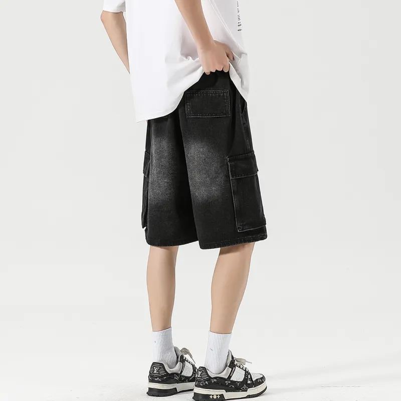 THREEAGAINTHR33 Denim Shorts Unisex-21