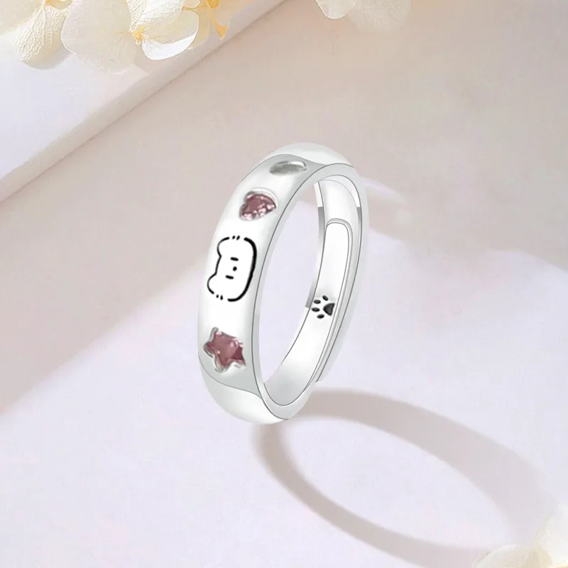 EUA Colored Glaze Jade Rings Unisex-5