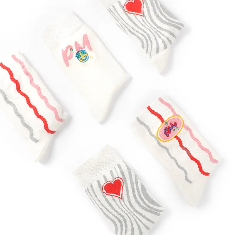 Primeet Mid Calf Socks Women's 3 Pack Trendy Socks-2