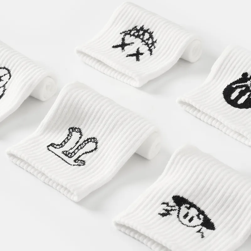 Primeet Mid Calf Socks Unisex 5 Pack-12
