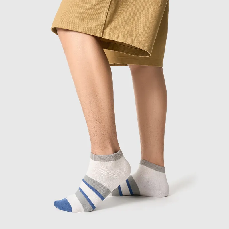 Primeet Ankle Socks Men's 5 Pack Geometric Pattern-4