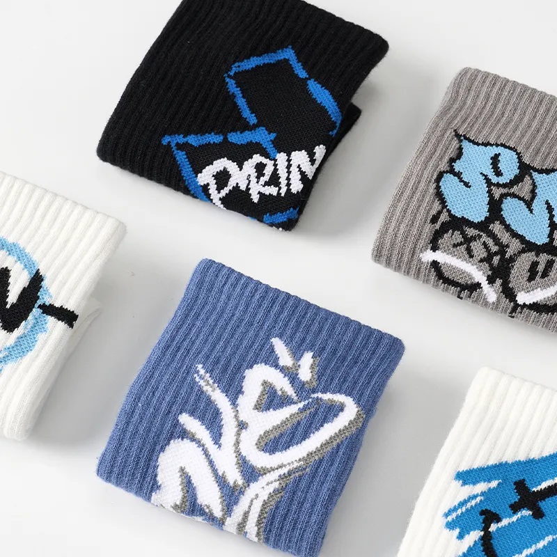 Primeet Mid Calf Socks Unisex 5 Pack-154