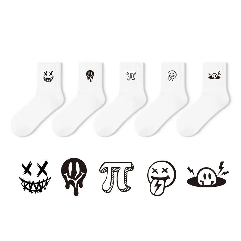 Primeet Mid Calf Socks Unisex 5 Pack-35