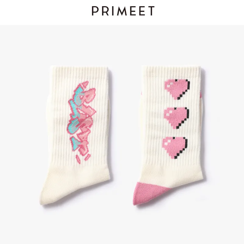 Primeet Mid Calf Socks Women's 3 Pack Trendy Socks-4