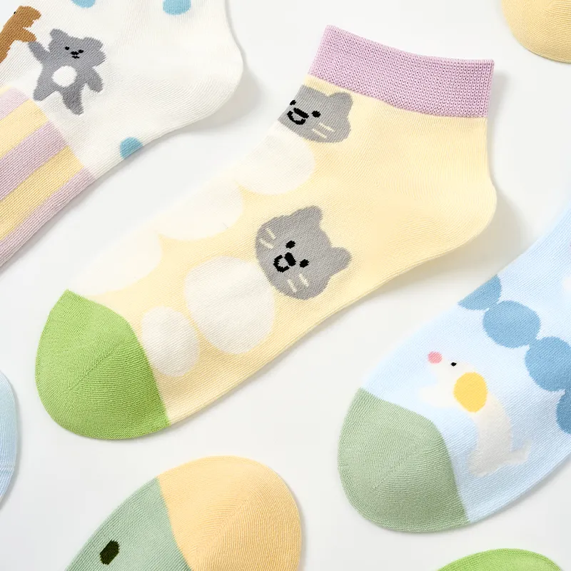 Primeet Ankle Socks Women's 5 Pack Summer Project-15