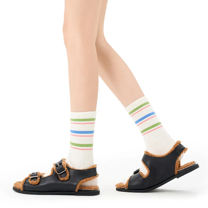 Primeet Mid Calf Socks Fall Unisex 5 Pack-19