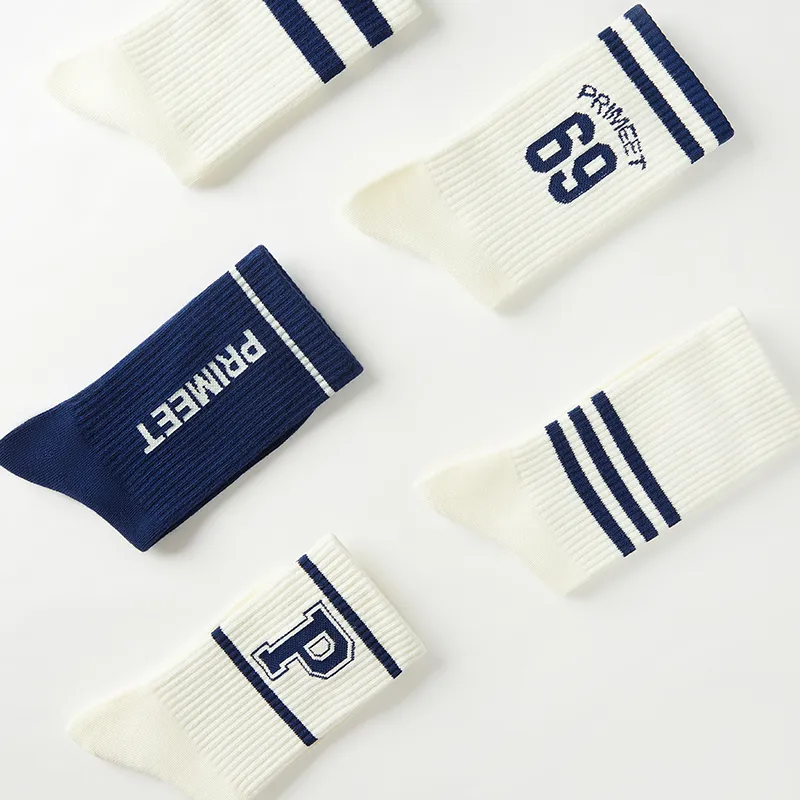 Primeet Mid Calf Socks Unisex 5 Pack-21