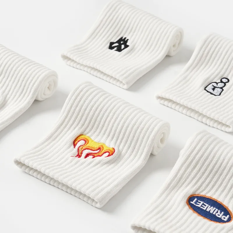 Primeet Mid Calf Socks Unisex 5 Pack-15