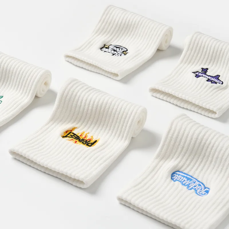 Primeet Mid Calf Socks Unisex 5 Pack-11